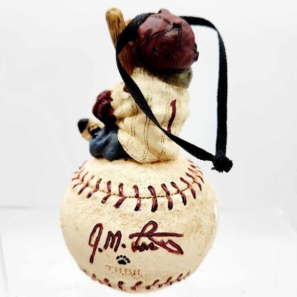 Boyds Bearstone McGwire It's Outa Here Baseball Christmas Ornament #25717 w/Box - Picture 3 of 8